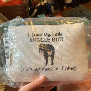 Australian shepherd aussie makeup cosmetic bag pouch